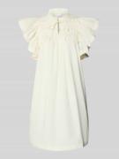 YAS Minikleid mit Schmetterlingsärmeln Modell 'LURA' in Offwhite, Größ...