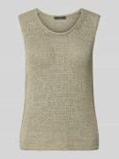 Oui Stricktop aus Baumwoll-Mix mit Rundhalsausschnitt in Gruen, Größe ...