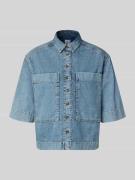 Emily Van den Bergh Relaxed Fit Hemdbluse in Denim-Optik in Hellblau, ...