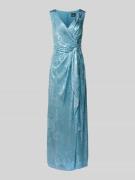 Adrianna Papell Abendkleid mit Knoten-Detail und V-Ausschnitt in Bleu,...