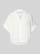 Marc O'Polo Denim Relaxed Fit Bluse aus reiner Baumwolle mit Spitzen-D...