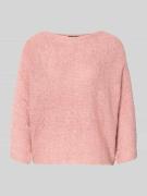 Zero Strickpullover mit 3/4-Arm in Hellrosa, Größe L