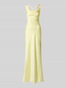 Luxuar Abendkleid mit rückseitiger Schnürung in GELB, Größe 38