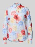 Gant Bluse mit Seide-Anteil und Hemdblusenkragen in Hellblau, Größe 34
