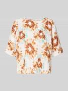 Christian Berg Woman Bluse aus Leinen mit U-Boot-Ausschnitt in Weiss, ...