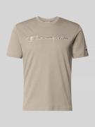 CHAMPION T-Shirt mit Label-Stitching mit Rundhalsausschnitt in Offwhit...