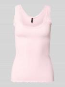 Vero Moda Slim Fit Tank Top aus Bio-Baumwoll-Mix Modell 'NANA' in Rosa...