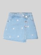 Only Regular Fit Skort aus reiner Baumwolle Modell 'LESLY' in Jeansbla...