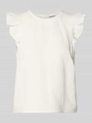 Pieces Regular Fit Top aus reiner Baumwolle Modell 'SASTINA' in Weiss,...