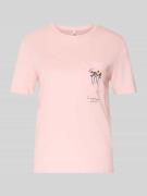 Only Regular Fit T-Shirt aus reiner Baumwolle Modell 'POLLY' in Hellro...