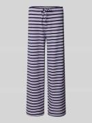 Gina Tricot Hose im Allover-Look mit Tunnelzug in Violett Melange, Grö...