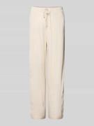 Jake*s Casual Stoffhose aus Viskose-Leinen-Mix mit elastischem Bund in...