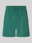 BOSS Orange Relaxed Fit Shorts mit Tunnelzug in Dunkelgruen, Größe L