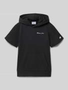 CHAMPION Regular Fit T-Shirt mit Kapuze in Black, Größe 128