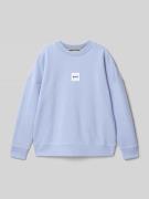 Boss Regular Fit Sweatshirt aus Baumwoll-Mix in Bleu, Größe 140