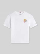 Tommy Hilfiger Teens Regular Fit T-Shirt aus reiner Baumwolle in Weiss...