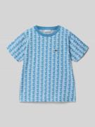 Lacoste Regular Fit T-Shirt aus reiner Baumwolle in Rauchblau, Größe 1...