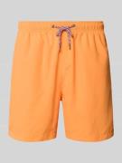 MCNEAL Badehose mit Gesäßtasche und Logo-Stitching in Orange, Größe L