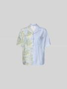 MAISON KITSUNÉ Relaxed Fit Freizeithemd aus Viskose-Mix in Hellblau, G...