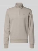 CHAMPION Sweatshirt mit Stehkragen und Reißverschluss in Beige, Größe ...