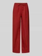 Marc O'Polo Straight Fit Leinenhose aus reinem Leinen in Bordeaux, Grö...