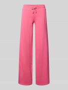 REVIEW Straight Fit Sweatpants mit Tunnelzug in Neon Pink, Größe L
