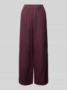Mango Stoffhose mit elastischem Bund Modell 'LINO' in Lila, Größe L