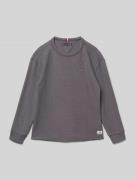 Tommy Hilfiger Teens Regular Fit Langarmshirt in Waffel-Optik in Graph...