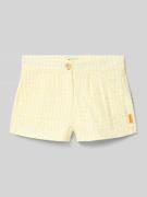 Steiff Shorts mit Motiv-Patch und Eingrifftaschen in Hellgelb, Größe 1...