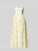 Bardot Abendkleid mit rückseitiger Schnürung Modell 'ESTIE' in GELB, G...