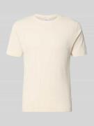 Lindbergh T-Shirt in Jaquard-Strick mit Rundhalsausschnitt in Offwhite...