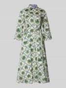 Christian Berg Woman Hemdblusenkleid mit Bindegürtel und Knopfleiste i...