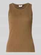 s.Oliver RED LABEL Regular Fit Tank Top aus Baumwoll-Mix in Mittelbrau...