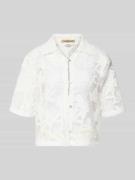 Smith and Soul Cropped Bluse im Embroidery Design mit 3/4-Arm in Offwh...