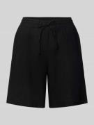 FREE/QUENT Leinenshorts mit elastischem Bund Modell 'Lava' in Black, G...