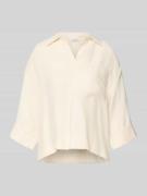 OPUS Bluse mit Brusttasche und V-Ausschnitt Modell 'Felmara' in Sand, ...