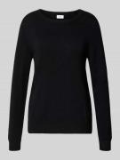 Vila Strickpullover aus Viskose-Mix mit Rundhalsausschnitt in Black, G...