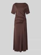 BOSS Slim Fit Maxikleid aus Viskose-Mix Modell 'ECAREN' in Dunkelbraun...