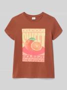 s.Oliver RED LABEL Loose Fit T-Shirt aus reiner Baumwolle in Cognac, G...