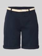 MAC Chino-Shorts mit Gürtel in Dunkelblau, Größe 34