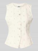 Only Regular Fit Weste aus reiner Baumwolle Modell 'NAOMI' in Weiss, G...