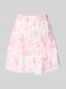 Vero Moda Ausgestellter Rock aus Viskose-Mix Modell 'BLISS' in Hellros...