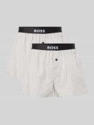 BOSS Boxershorts aus reiner Baumwolle im 2er-Pack in Mittelgrau, Größe...
