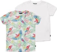 Luca &  Lola Riccione T-Shirt 2er-Pack, Birds/White 110–116