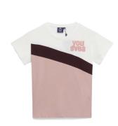 Svea Color Block T-Shirt, Soft Pink, Größe 160