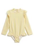 Petite Chérie Atelier Kajsa UV-Badeanzug, Yellow Stripe, 86-92