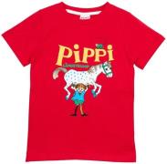 Pippi Langstrumpf T-Shirt, Rot, 110-116