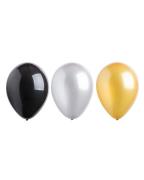 Excellent Houseware Balloons Gold Silver And Black   10 stk.