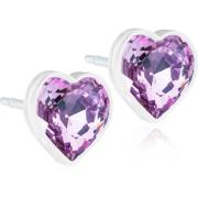 Blomdahl Medical Plastic  Heart 6mm Amethyst