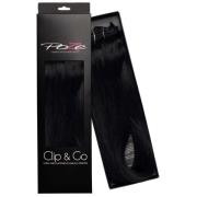 Poze Hairextensions Clip & Go Extensions 50 cm 1N Midnight Black